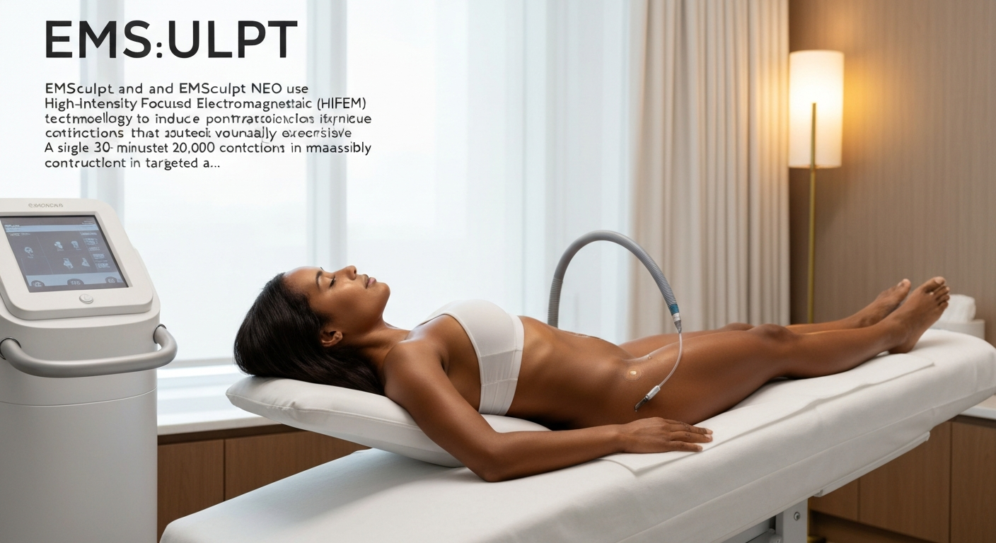 EMSculpt treatment at a MedSpa