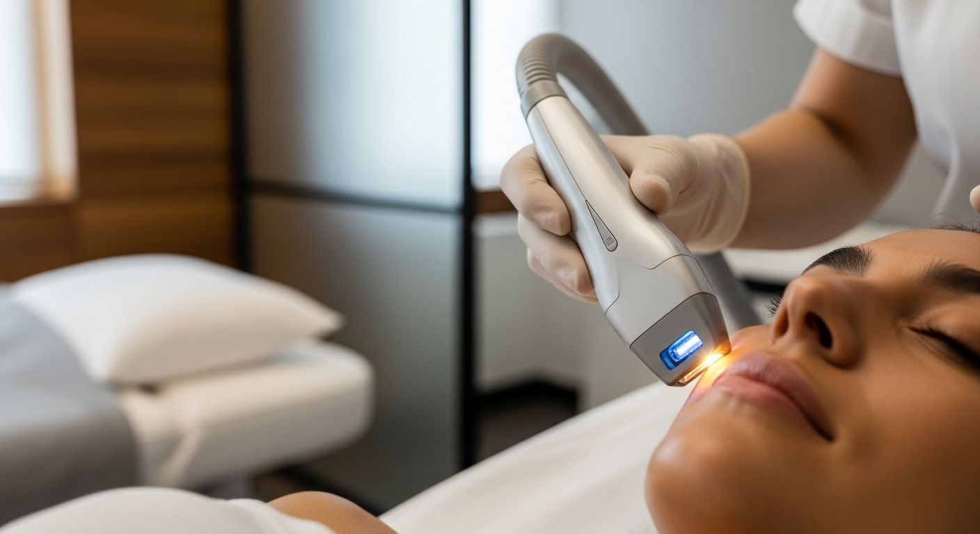 IPL Photofacial treatment at a MedSpa