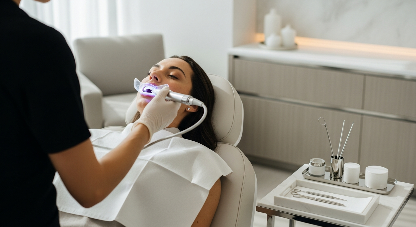 Teeth Whitening treatment at a MedSpa